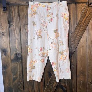 Jonathan Logan High Waist Floral Pleated Pants